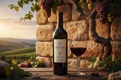 imagen de vino que represente el vino de Israel